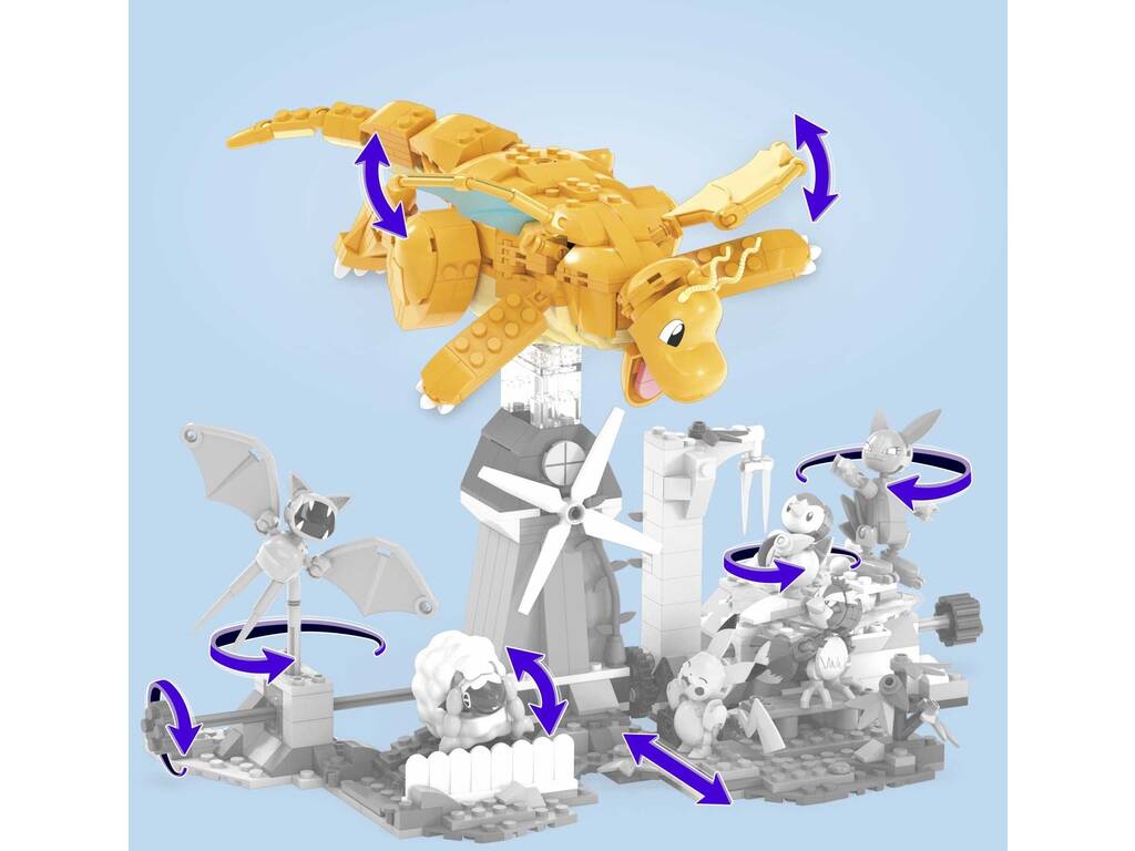 Pokémon Mega Figurine Dragonite avec Mouvement Mattel HKT25