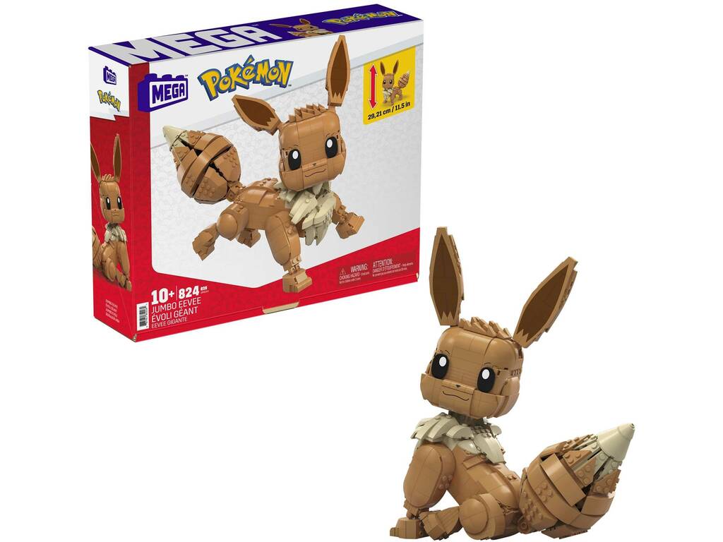 Pokémon Mega Figurine Eevee Géante Mattel GMD34