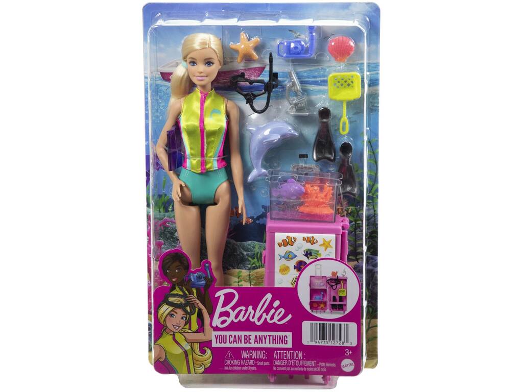 Barbie Tu puoi essere una biologa Marina Bionda di Mattel HMH26