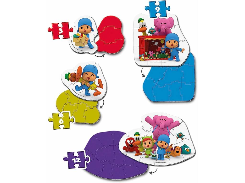 Meu Primeiro Quebra-Cabeça Pocoyo Progressivo Clementoni 20833