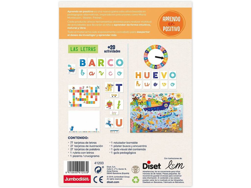 Imparare le lettere in modo positivo Diset 41203