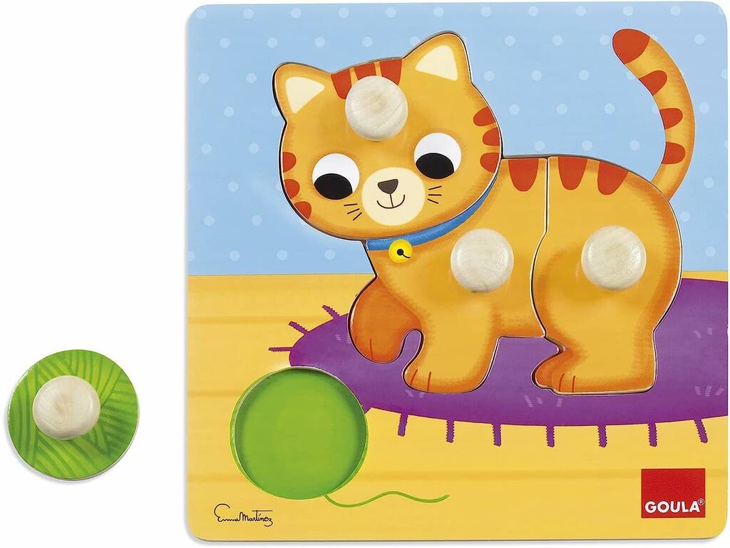 Puzzle en Bois de Chat 22x22 cm. Diset 53053
