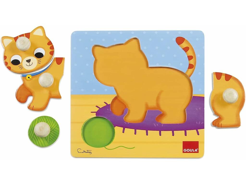 Puzzle en Bois de Chat 22x22 cm. Diset 53053