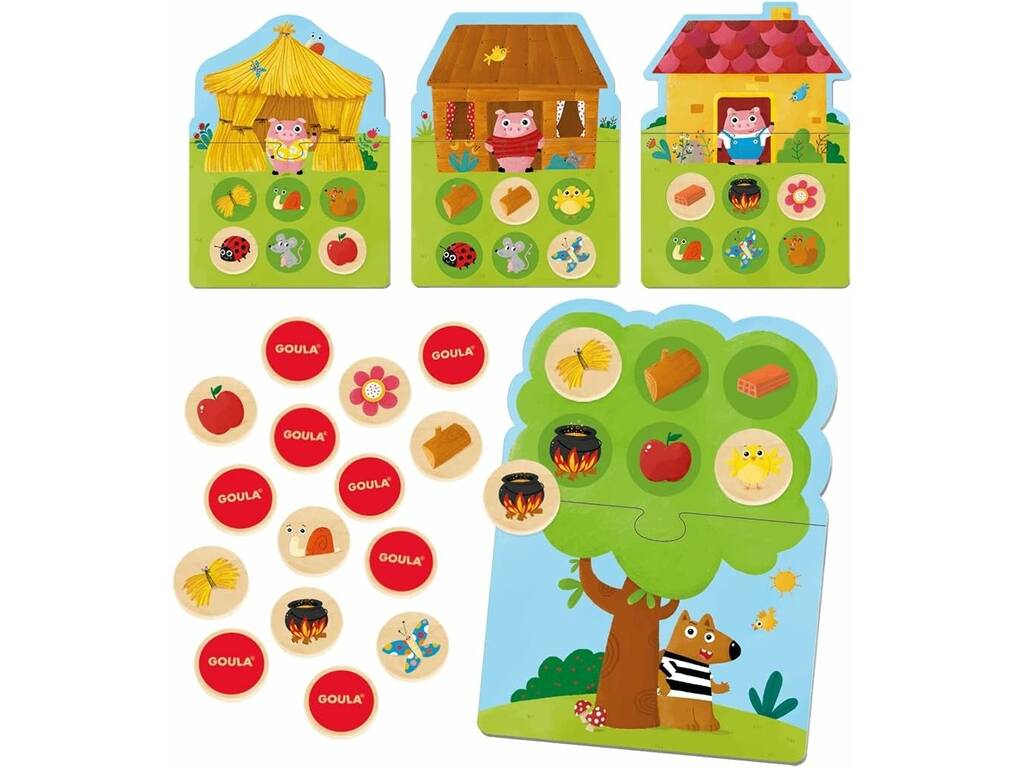 Les 3 Petits Cochons Memo & Loto de Goula 59455 