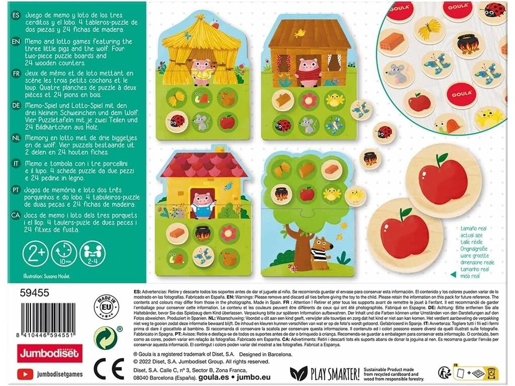 Les 3 Petits Cochons Memo & Loto de Goula 59455 