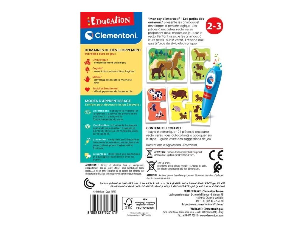 Mon Stylo Interactif Les Petits des Animaux Clementoni 52717