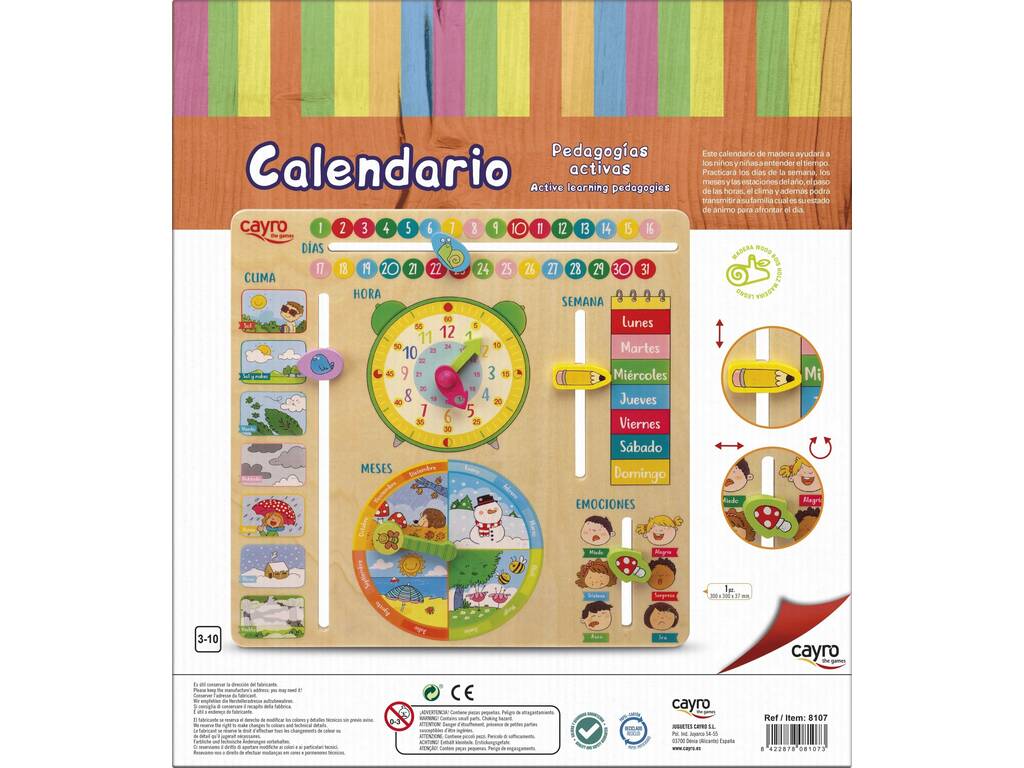 Calendrier en Bois Cayro 8107