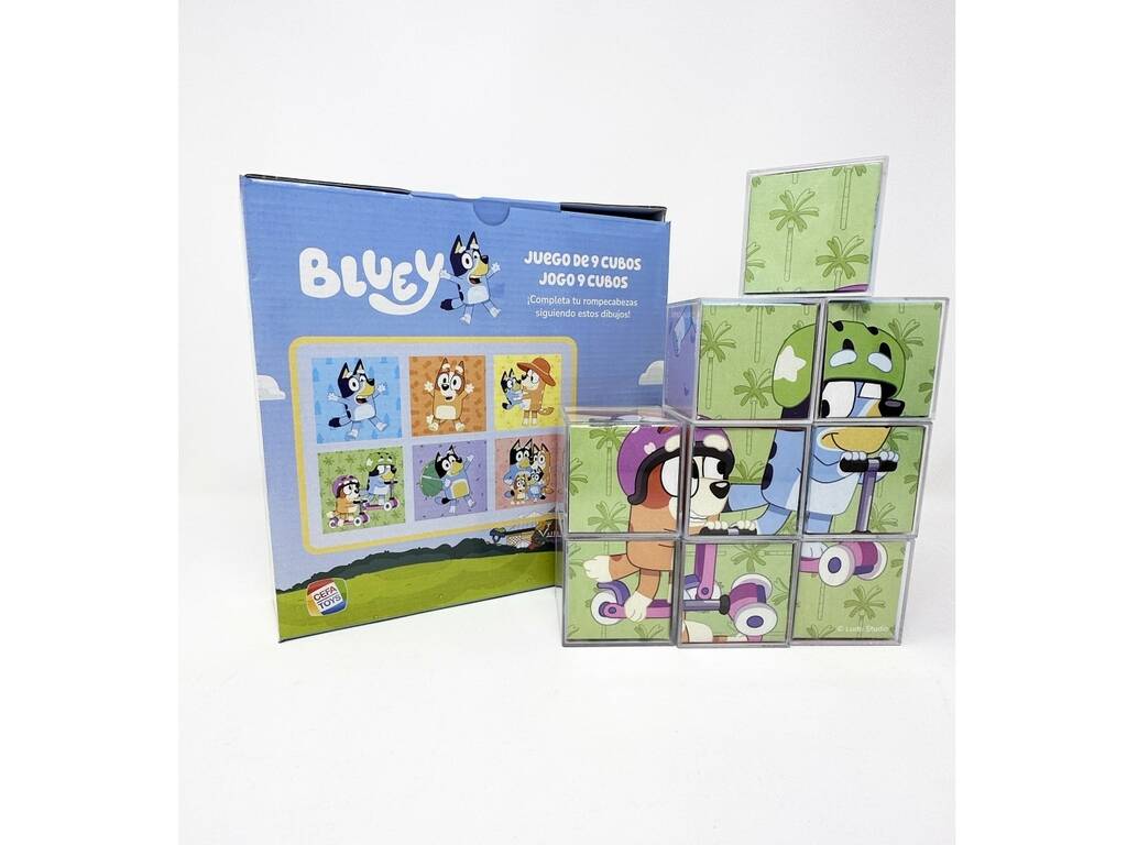 Bluey Puzzle 9 Cubes Cefa Toys 88319