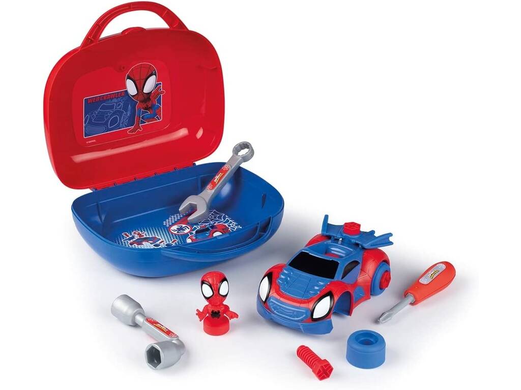 Spiderman Mala Spidey com Carro e Ferramientas Smoby 7600360905