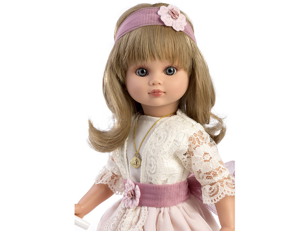 Bambola comunione Fany Bionda 40 cm. chiacchierona con candela Berbesa 4614V