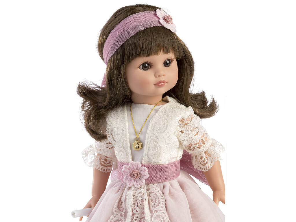 Bambola Comunione Fany Bruna 40 cm. chiacchierona con candela Berbesa 4615V