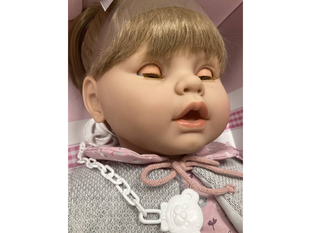 Poupée Dulzona 62 cm. Veste et robe grises de Berbesa 8059