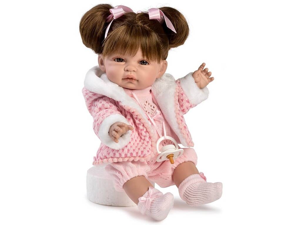 Bambola Baby Coral 34 cm. con culla e giacca Berbesa 3216C