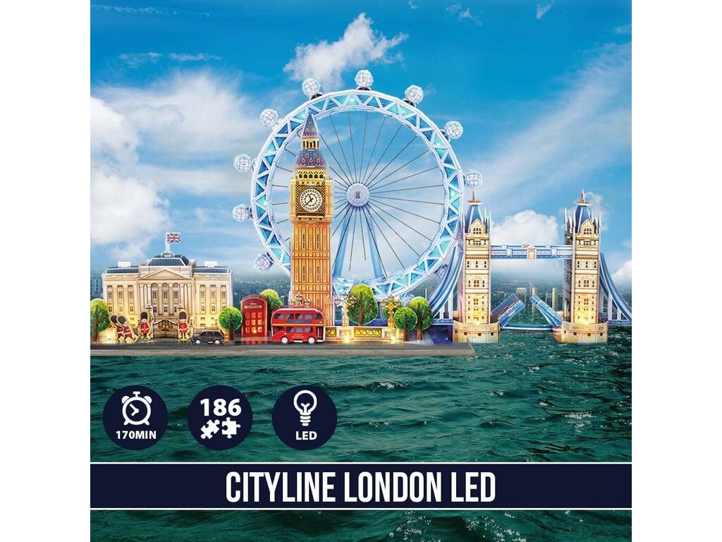 Puzzle 3D City Line Led Londres World Brands MN803191 