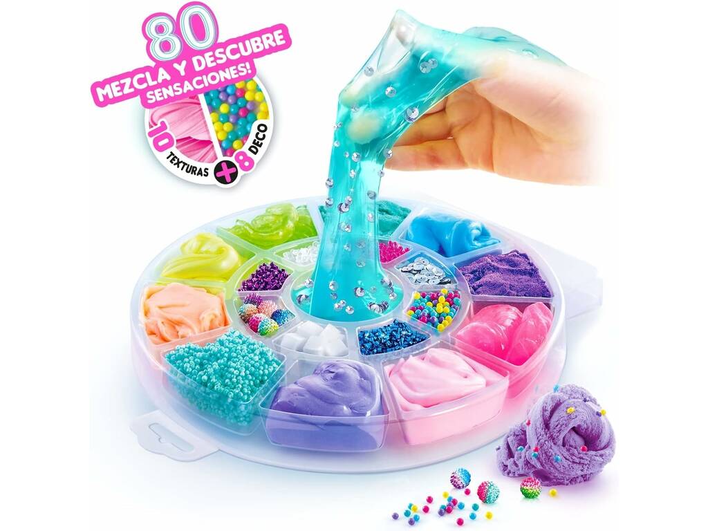 Slime Roda 10 Texturas e 8 Deco Canal Toys SSC236