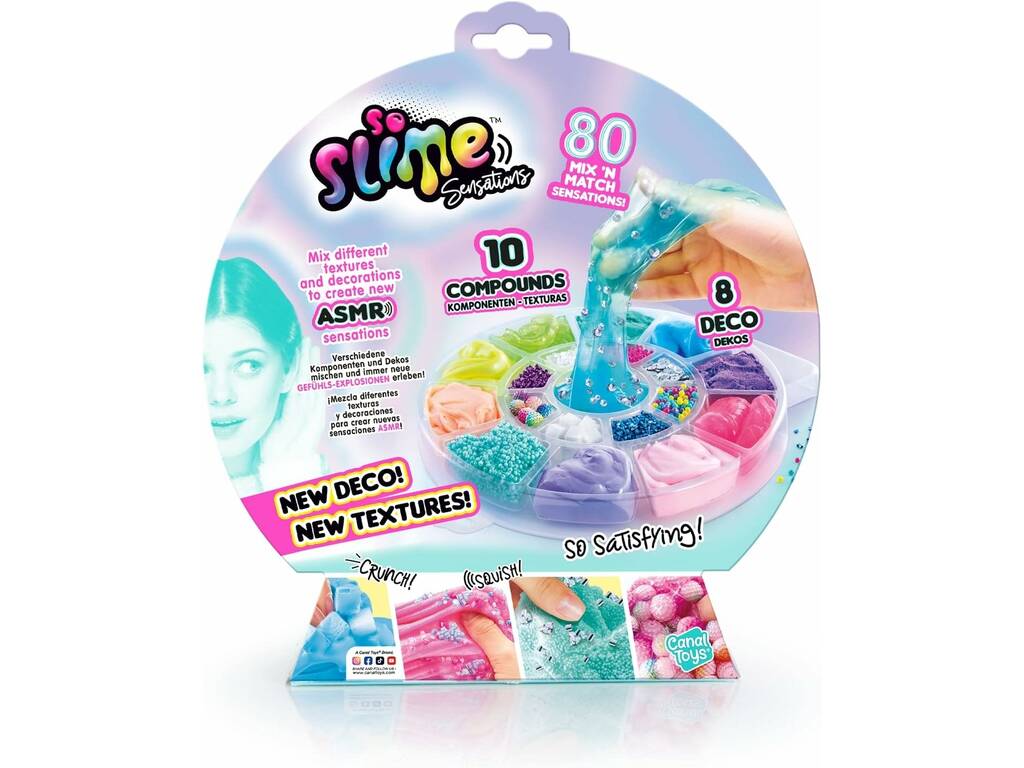 Slime Roda 10 Texturas e 8 Deco Canal Toys SSC236