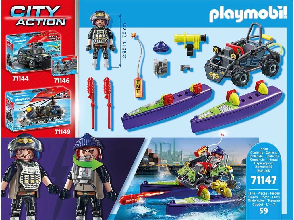 Playmobil Forze Speciali Forze Speciali Quad multiterreno di Playmobil 71147