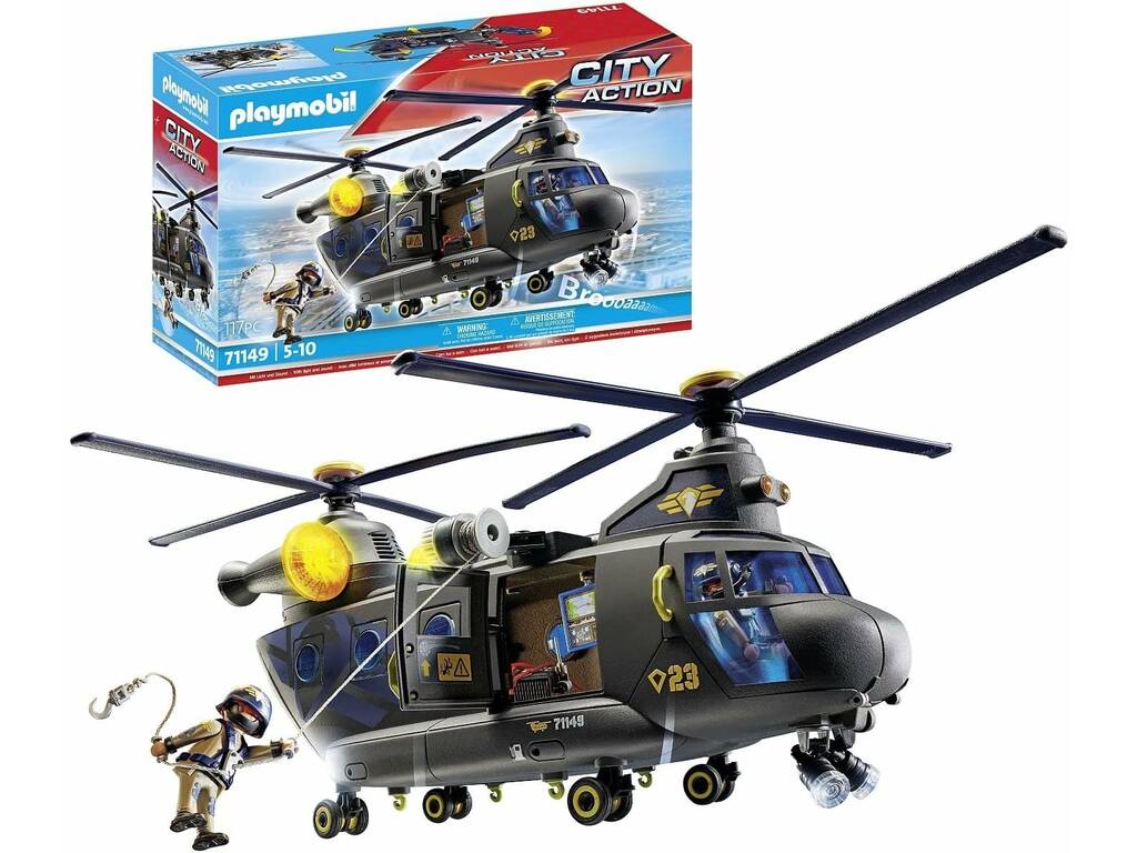 Playmobil Forze Speciali Forze Speciali Elicottero Banana di Playmobil 71149