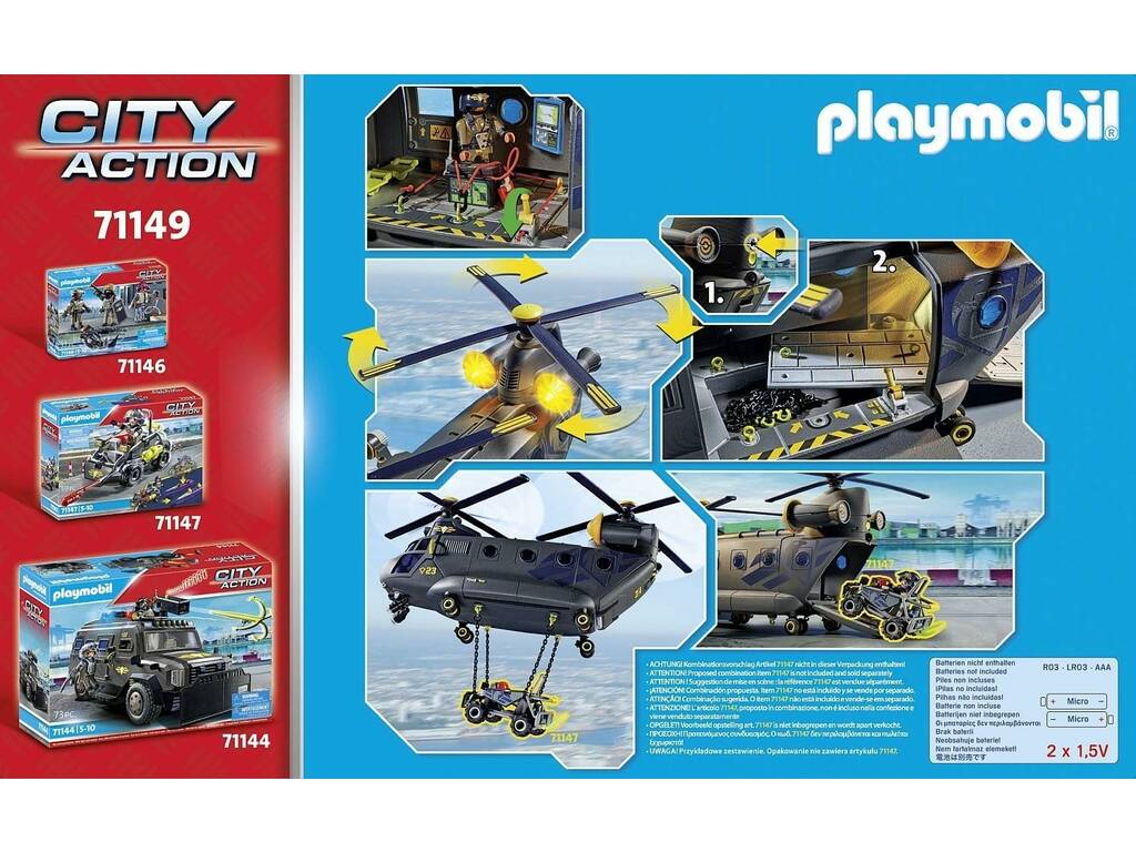 Playmobil Forze Speciali Forze Speciali Elicottero Banana di Playmobil 71149
