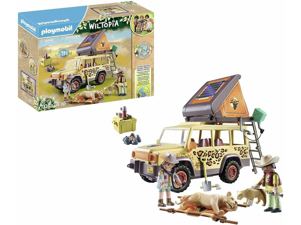 Playmobil Wiltopia Vehículo Todoterreno con Leones 71293