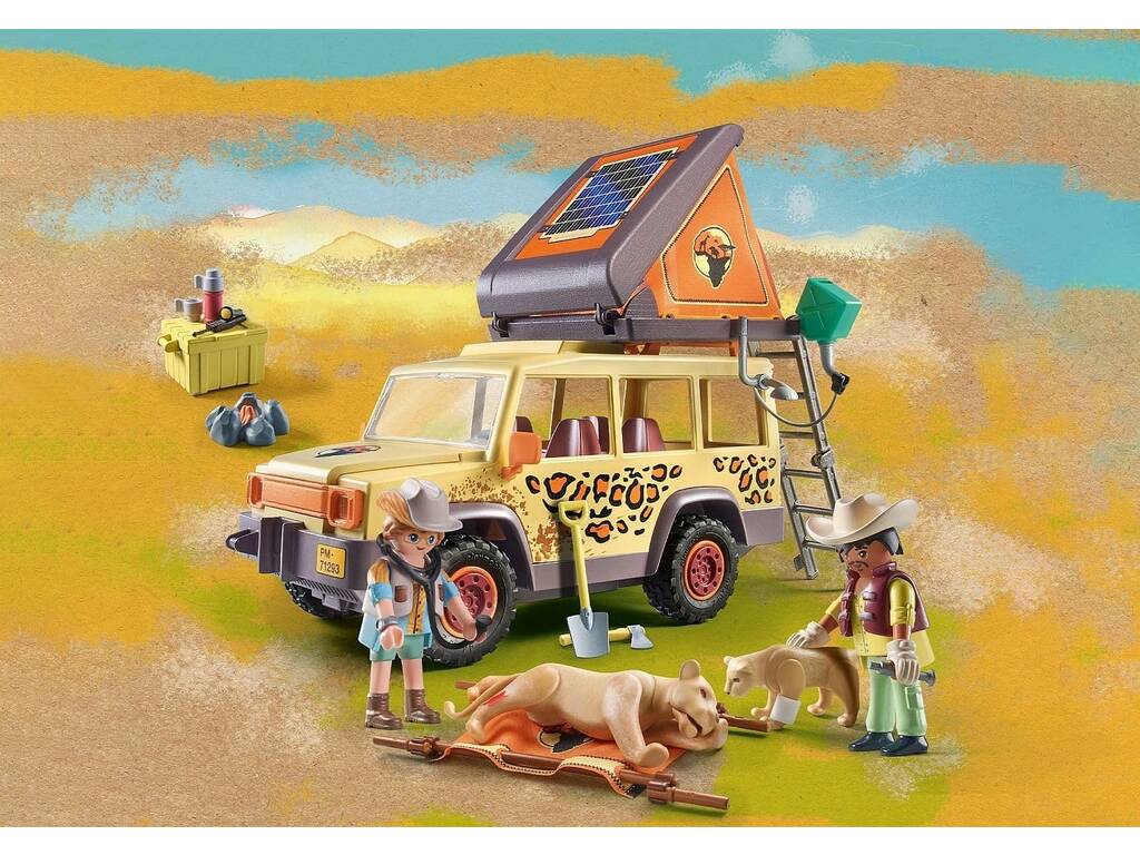 Playmobil Wiltopia Vehículo Todoterreno con Leones 71293
