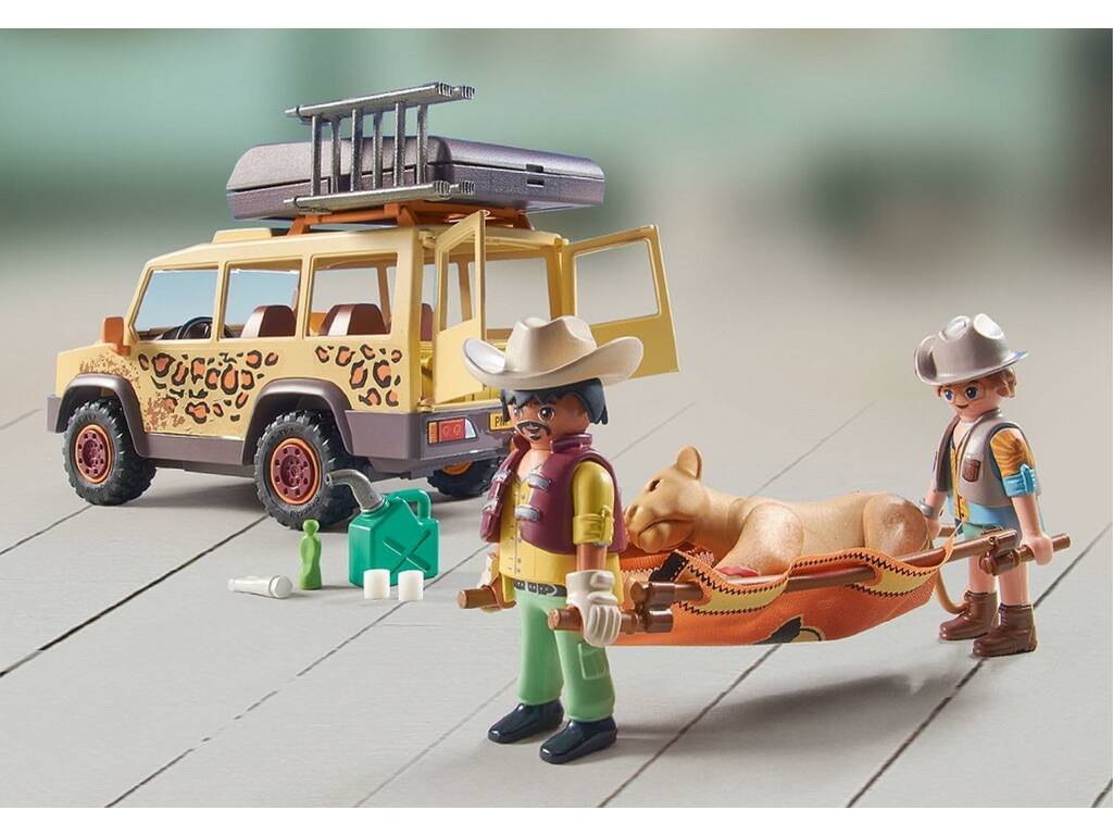 Playmobil Wiltopia Vehículo Todoterreno con Leones 71293