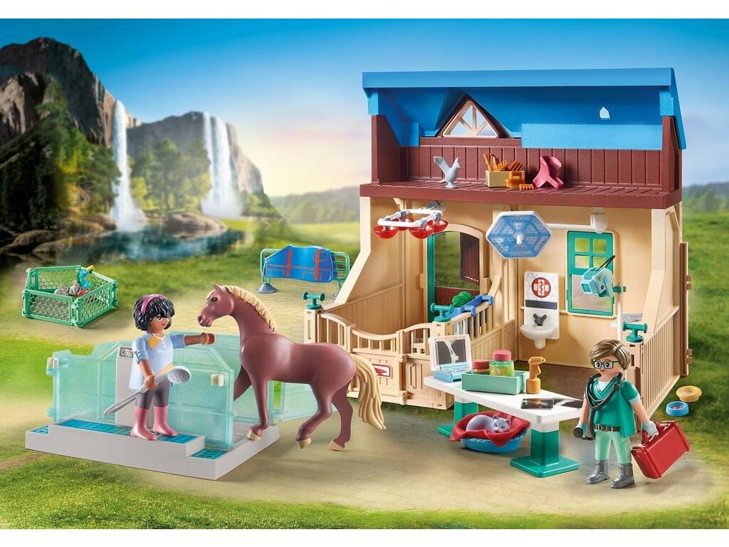 Playmobil Horses of Waterfall Clínica Veterinária 71352