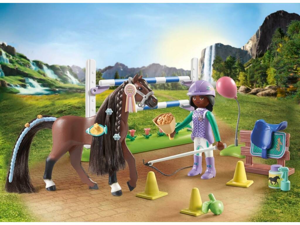 Playmobil Horses Of Waterfall Salto de Caballos con Zoe y Blaze 71355