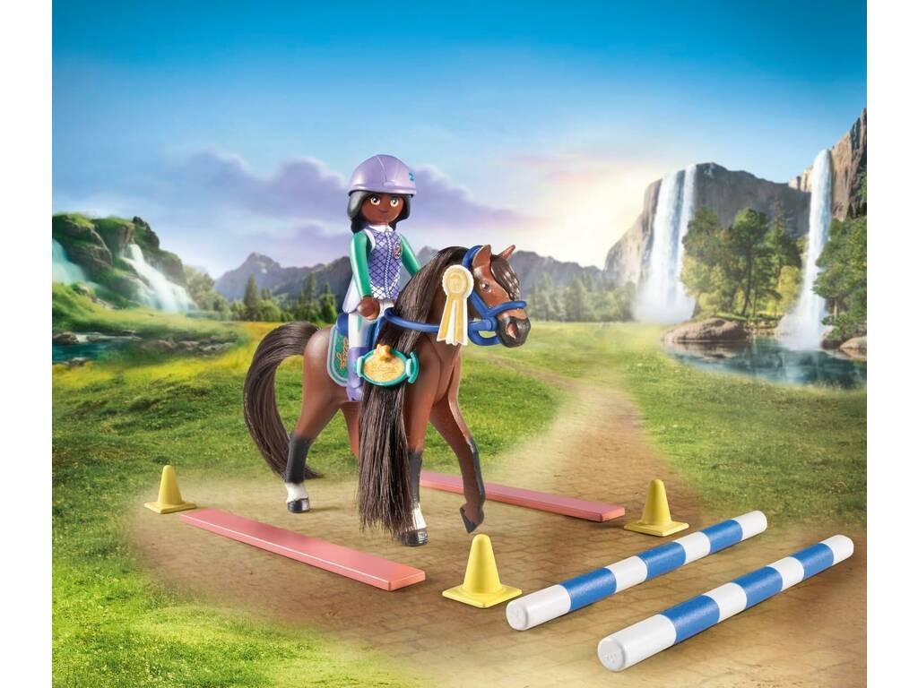 Playmobil Horses Of Waterfall Salto de Caballos con Zoe y Blaze 71355