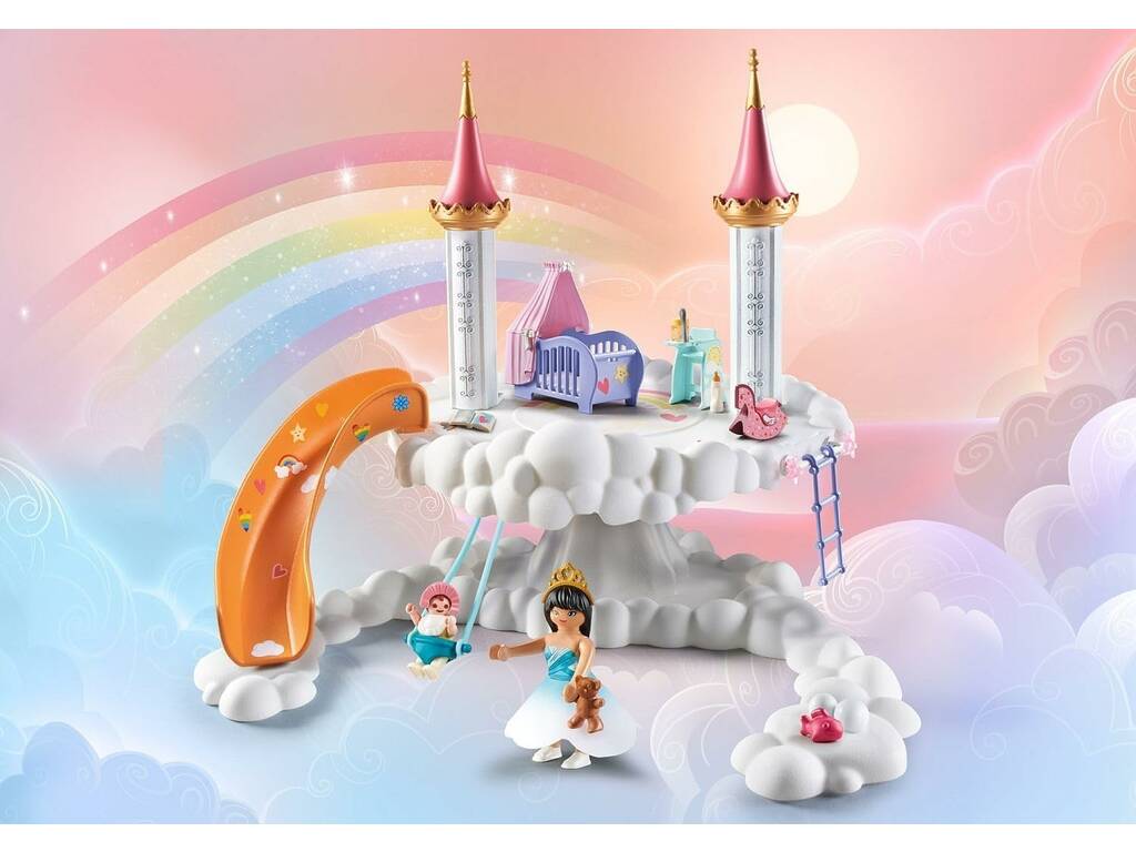 Playmobil Castillo Arcoíris Habitación Bebé en las Nubes 71360
