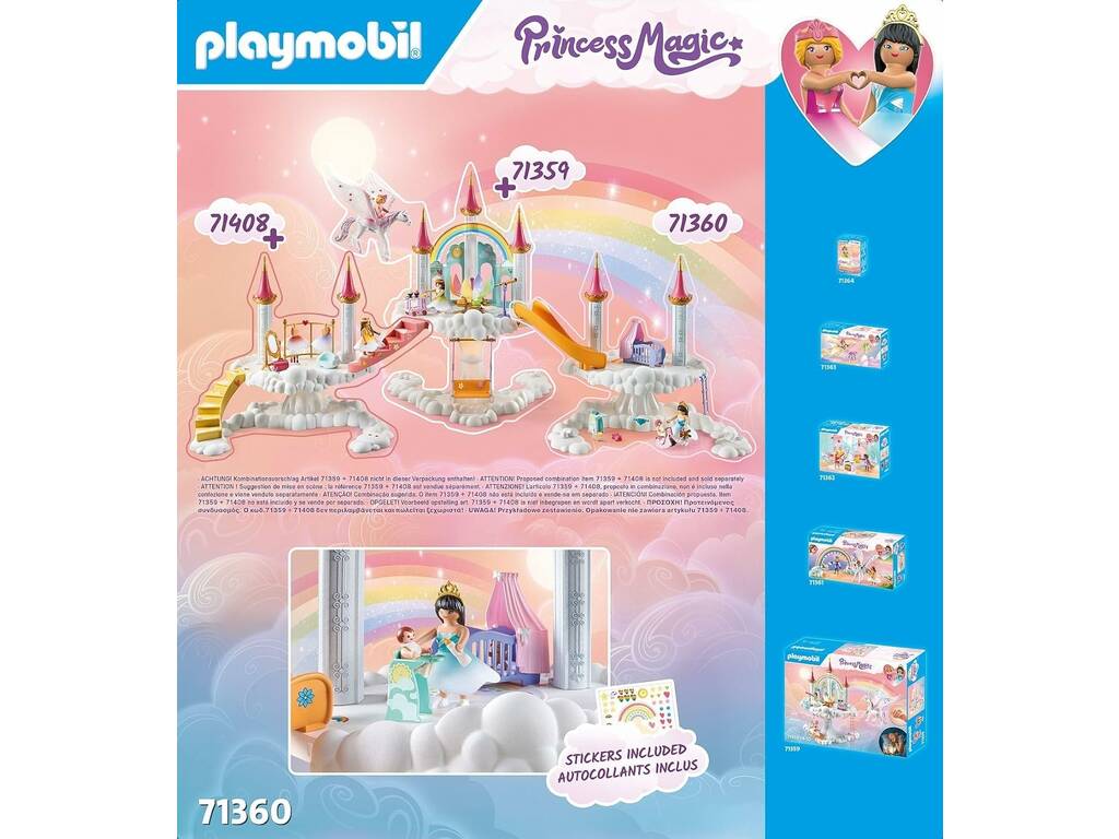 Playmobil Castillo Arcoíris Habitación Bebé en las Nubes 71360