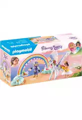 Playmobil Pegasus Château arc-en-ciel avec arc-en-ciel dans les nuages 71361
