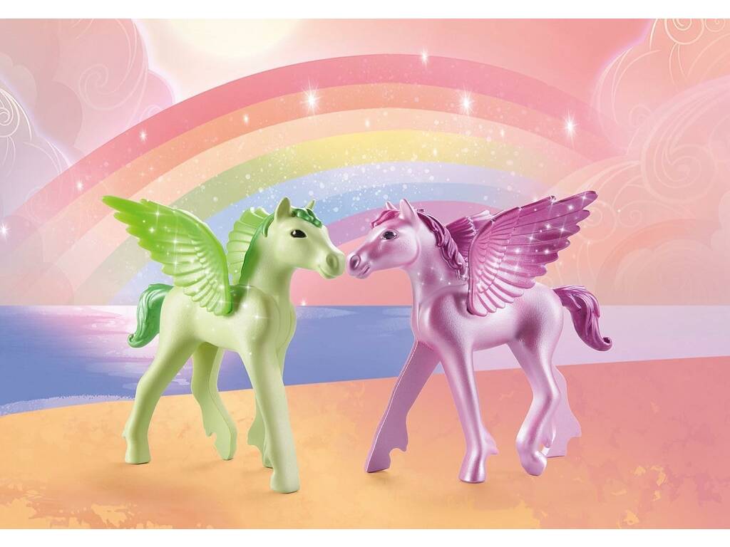 Playmobil Princesse Pegasus avec poulains dans les nuages 71363