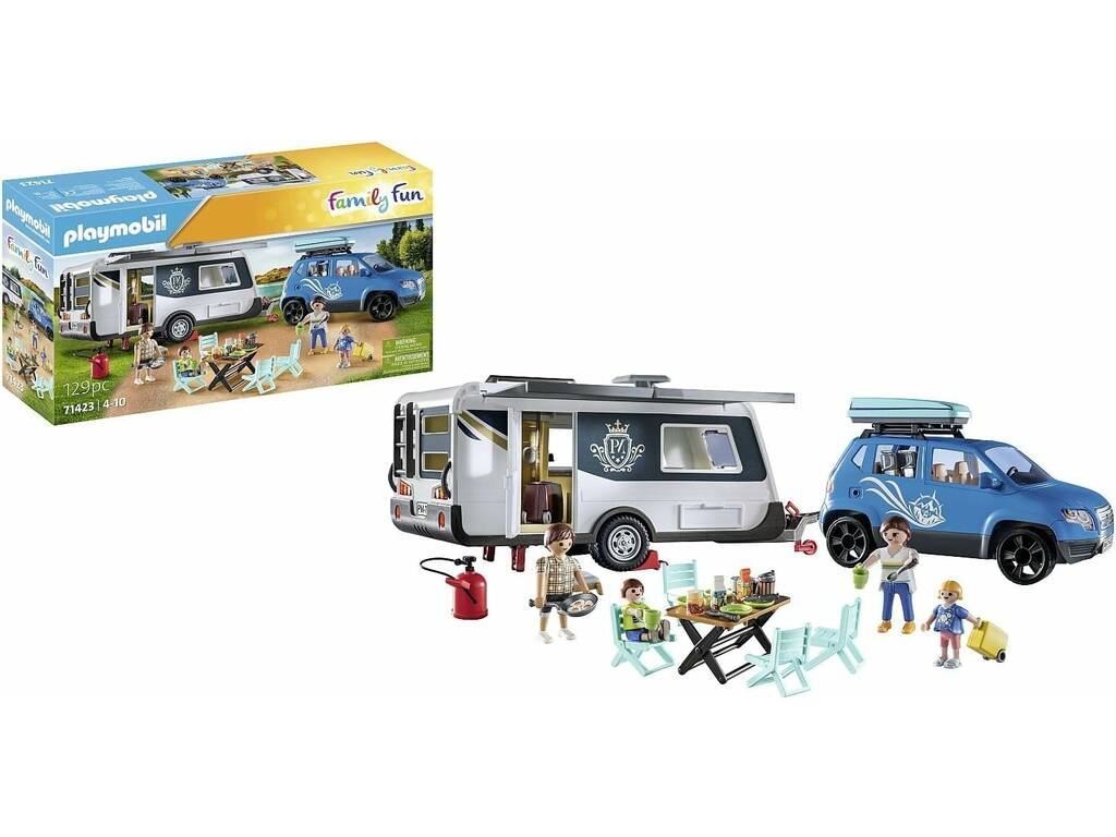 Playmobil Family Fun Caravan con auto 71423