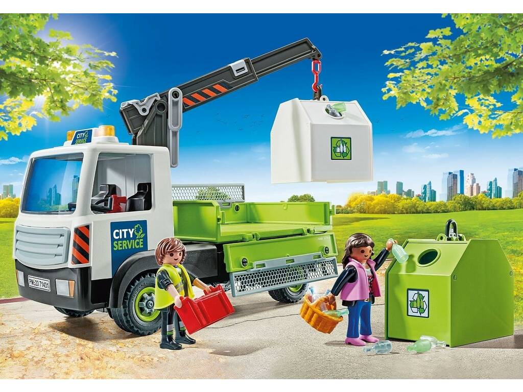 Playmobil City Camion dei rifiuti con contenitore 71431