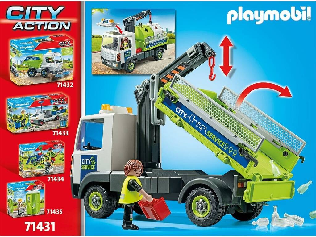 Playmobil City Camion dei rifiuti con contenitore 71431