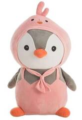 Kit peluche pingouin rose 45 cm. Créations Llopis 46934