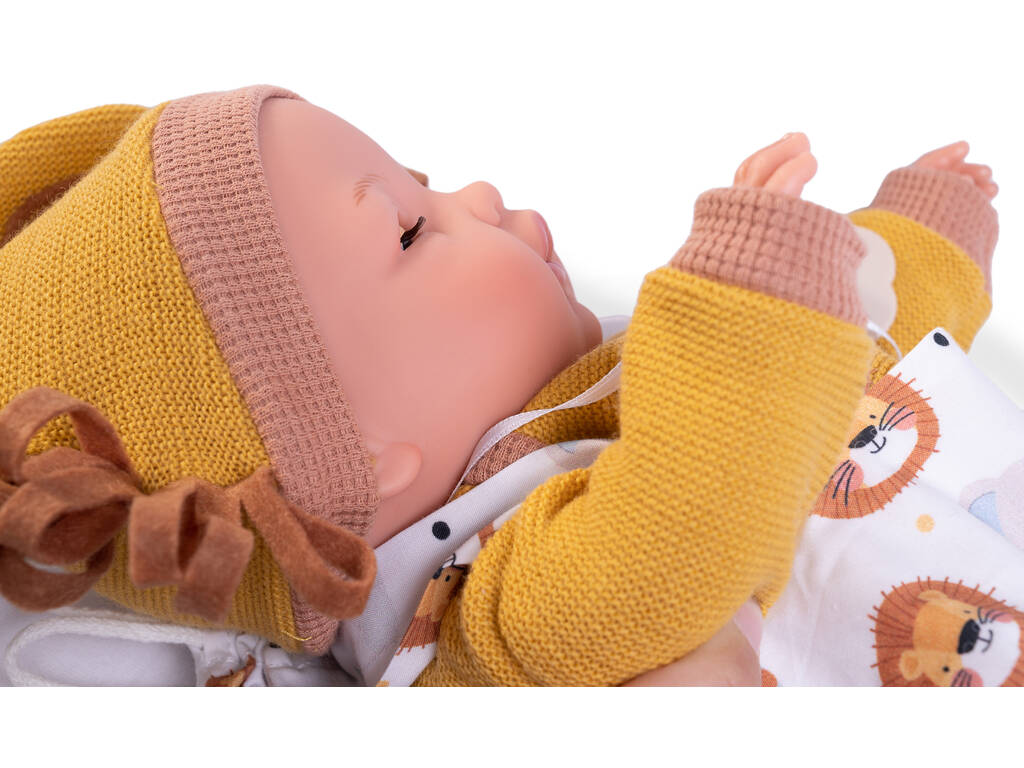 Poupée Bimba Lagrimitas 37 cm. Avec porte-bébé Antonio Juan 14361