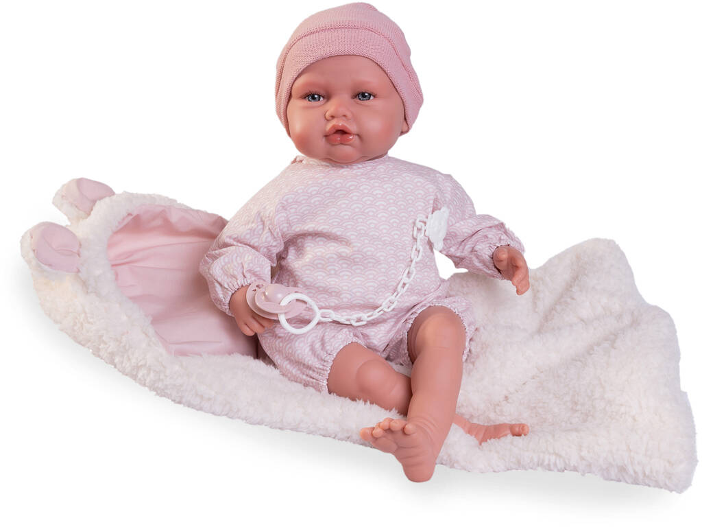 Babydoo Baby Doll Palabritas 50 cm. avec sac en peau de mouton Antonio Juan 18306
