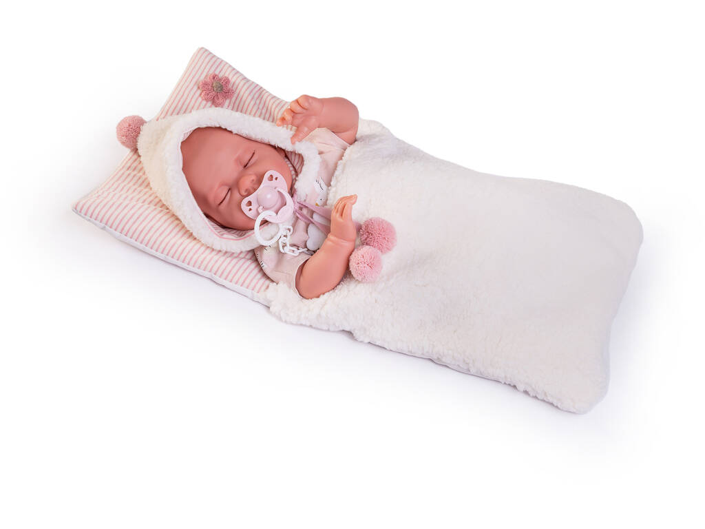 Poupée Luna Newborn avec sac à pompon 42 cm by Antonio Juan 33340