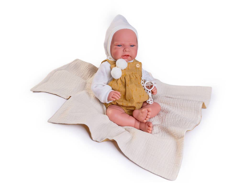 Mustard Leo Newborn Baby Doll avec matelas à langer 42 cm by Antonio Juan 33345