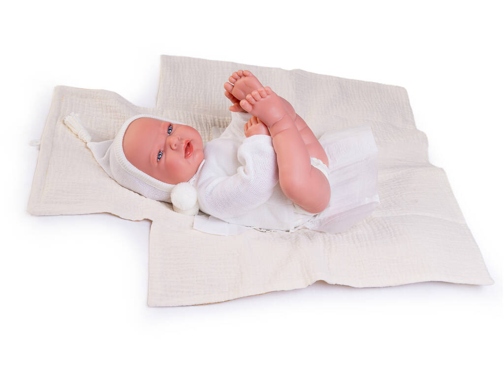 Mustard Leo Newborn Baby Doll avec matelas à langer 42 cm by Antonio Juan 33345