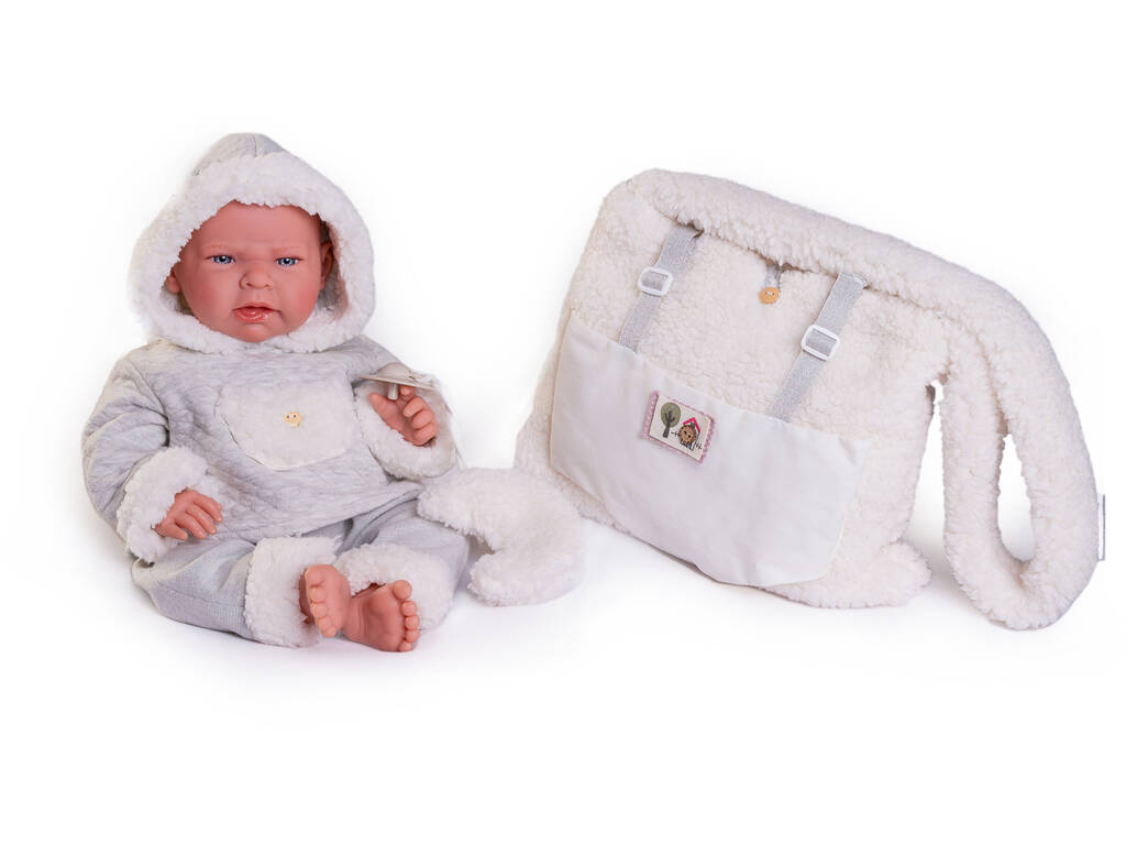 Poupée Lea Newborn Baby Doll avec sac de portage De Borreguillo 42 cm d'Antonio Juan 33346