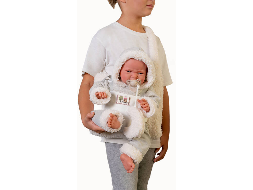Poupée Lea Newborn Baby Doll avec sac de portage De Borreguillo 42 cm d'Antonio Juan 33346