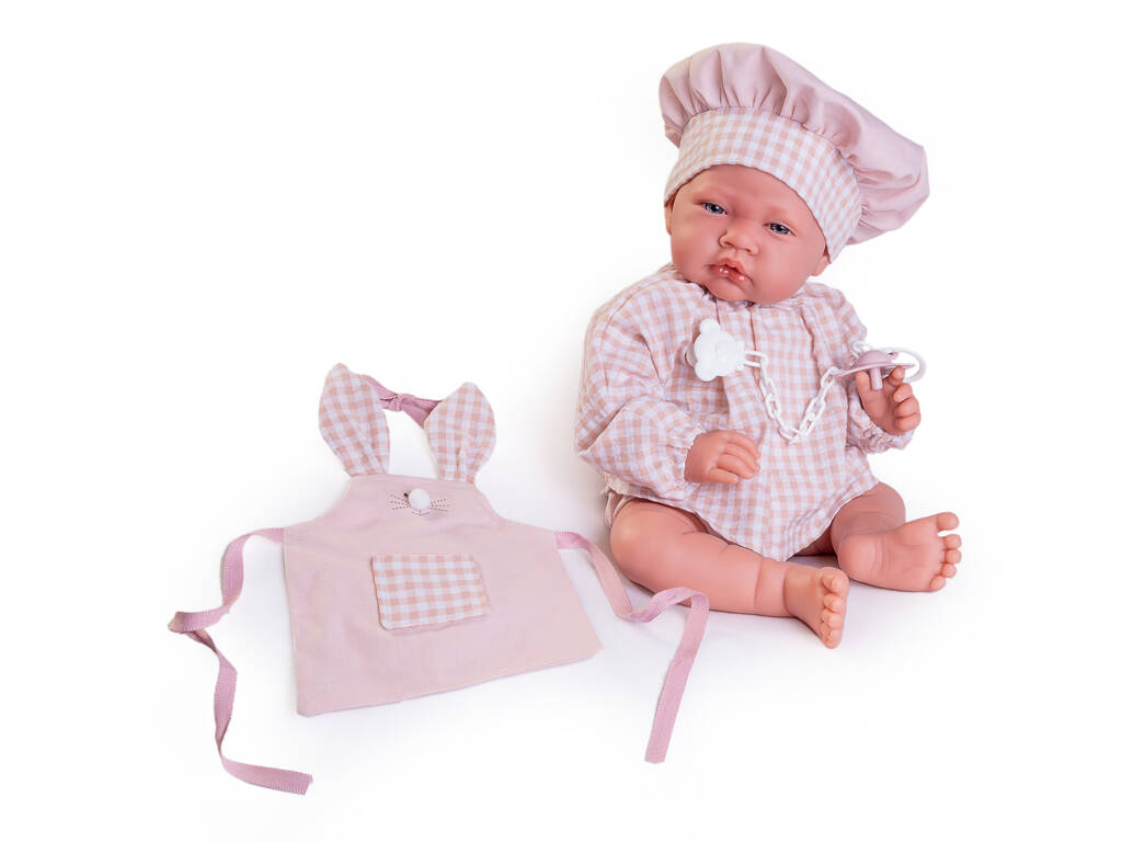 Bambola neonata con grembiule da cucina 42 cm di Antonio Juan 33350