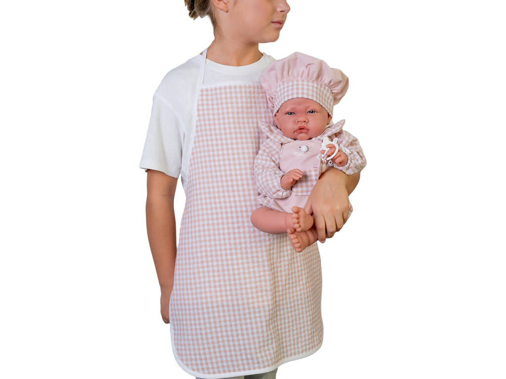 Bambola neonata con grembiule da cucina 42 cm di Antonio Juan 33350