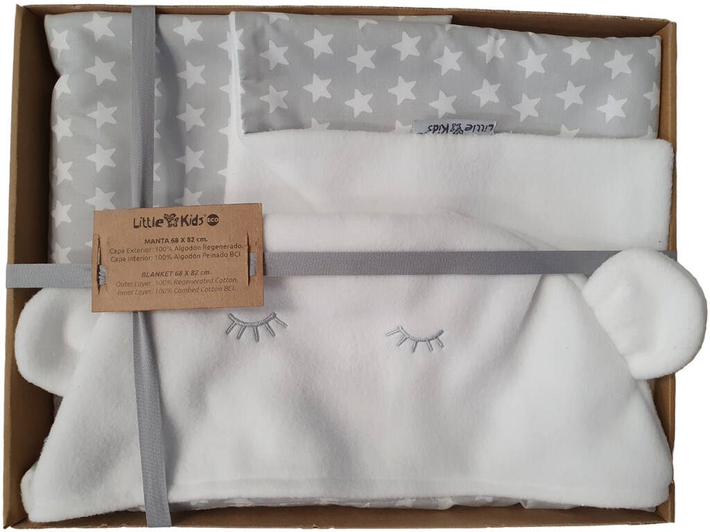 Coperta reversibile Stelle Grigio Creaciones Llopis 28157