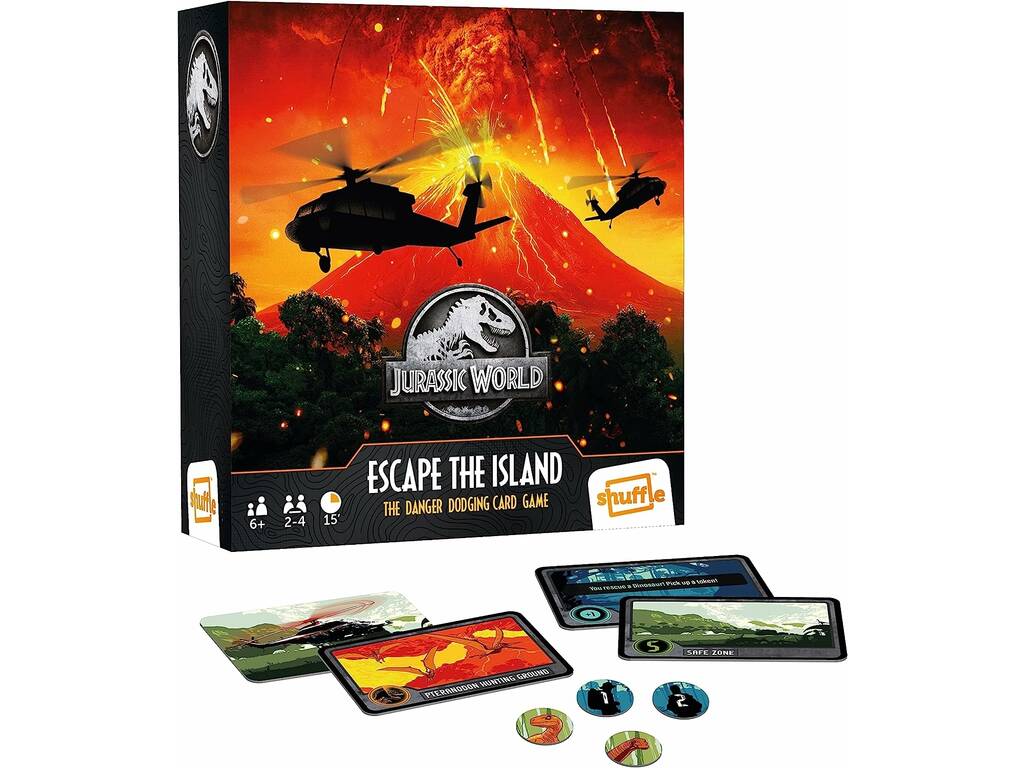 Jurassic World Card Game Escape The Island Shuffle Fournier 10028288