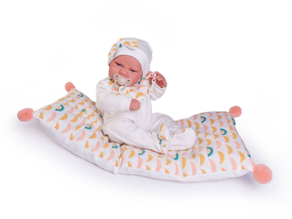 Bambola neonata Lea con cuscino di soli 42 cm di Antonio Juan 50391