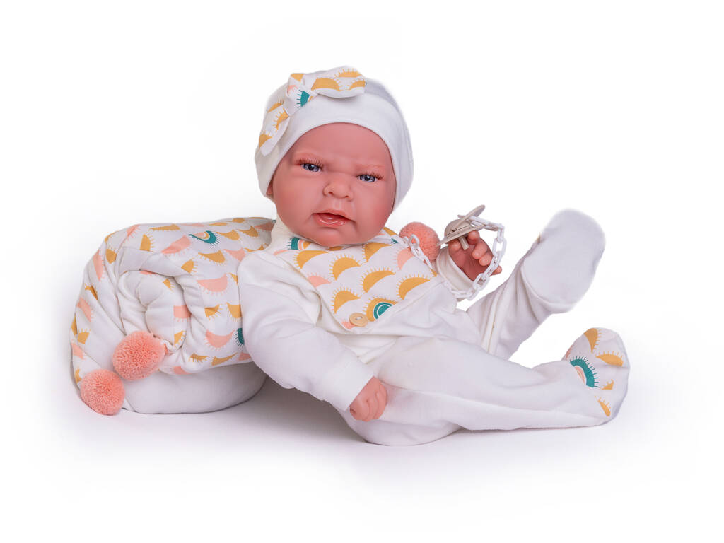 Bambola neonata Lea con cuscino di soli 42 cm di Antonio Juan 50391